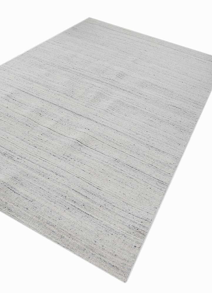 saga blue wool and viscose hand loom Rug - FloorShot