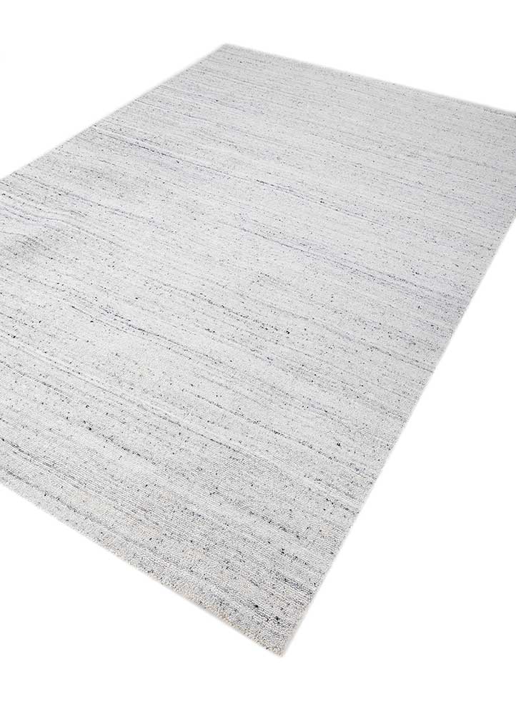 saga ivory wool and viscose hand loom Rug - FloorShot