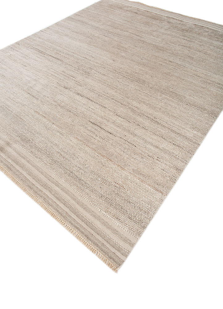 kairos beige and brown afghan wool hand knotted Rug - FloorShot