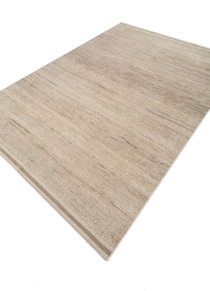 manifest beige and brown afghan wool hand knotted Rug - FloorShot