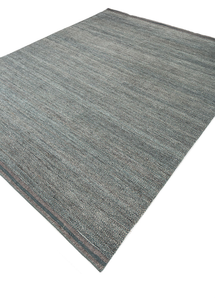 manifest blue afghan wool hand knotted Rug - FloorShot