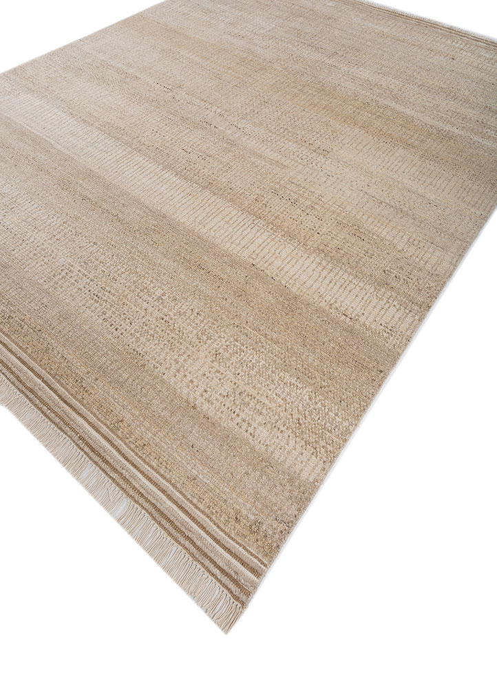 entropy ivory afghan wool hand knotted Rug - FloorShot
