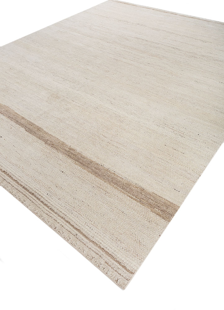 zuri ivory afghan wool hand knotted Rug - FloorShot