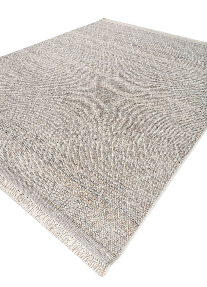 manifest beige and brown afghan wool hand knotted Rug - FloorShot