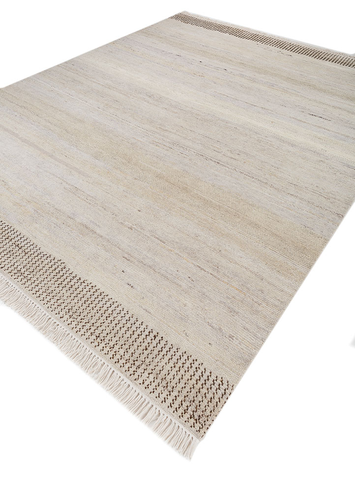 manifest ivory afghan wool hand knotted Rug - FloorShot
