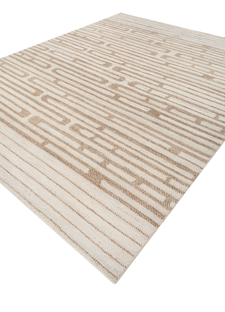manifest ivory afghan wool hand knotted Rug - FloorShot