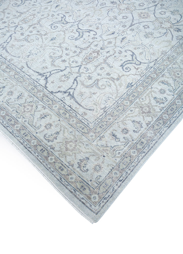 erbe grey and black wool hand knotted Rug - FloorShot