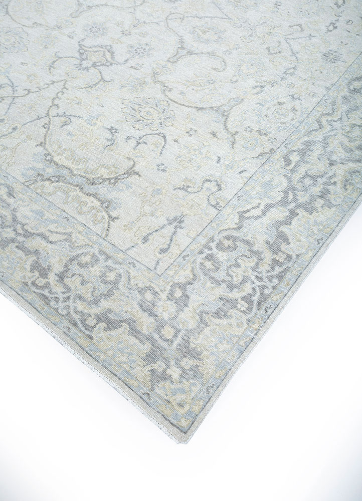 erbe grey and black wool hand knotted Rug - FloorShot