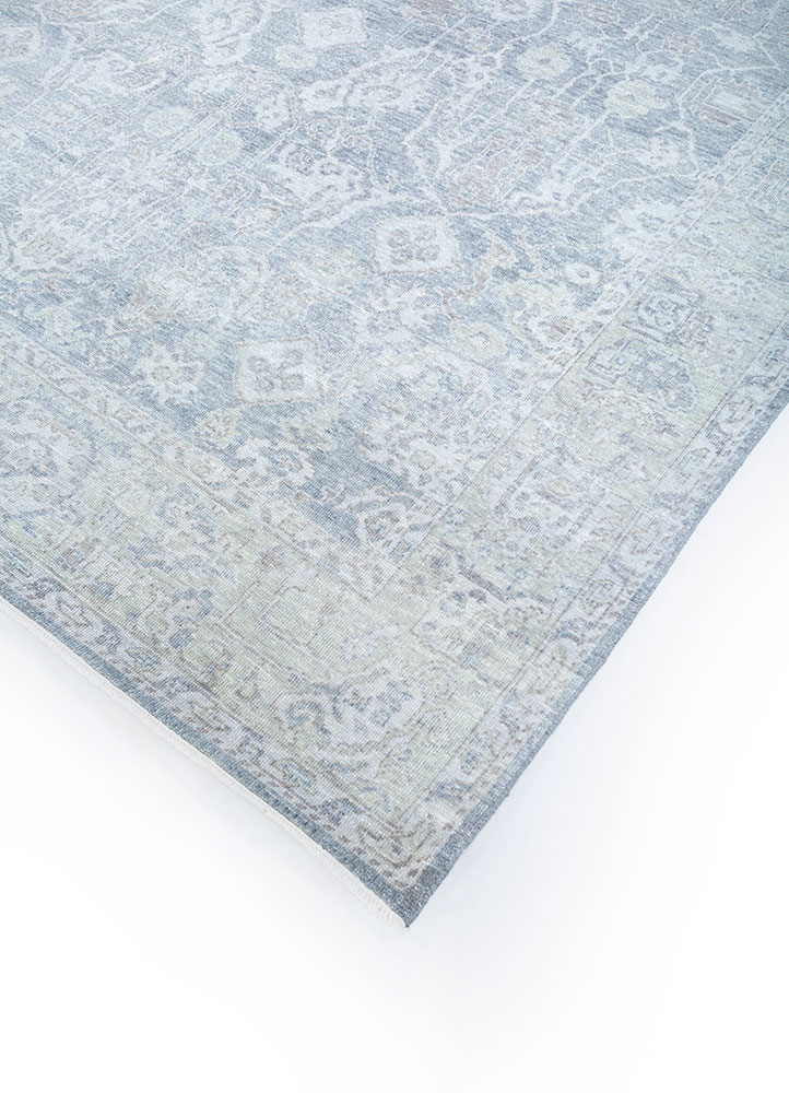erbe grey and black wool hand knotted Rug - FloorShot