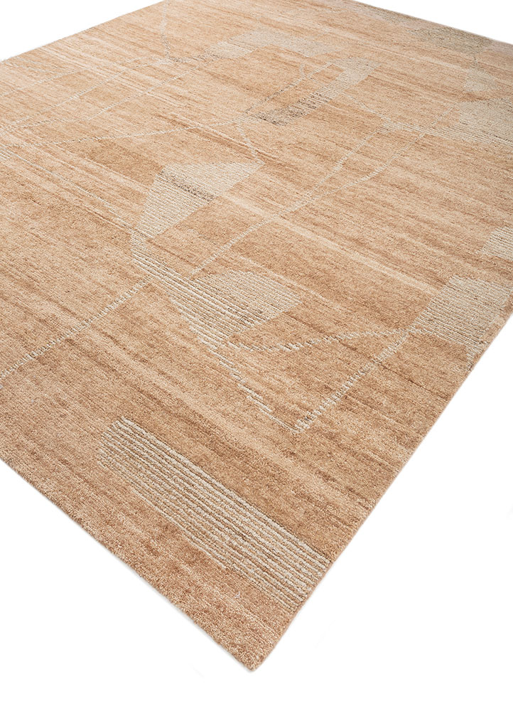 manifest red and orange wool hand knotted Rug - FloorShot