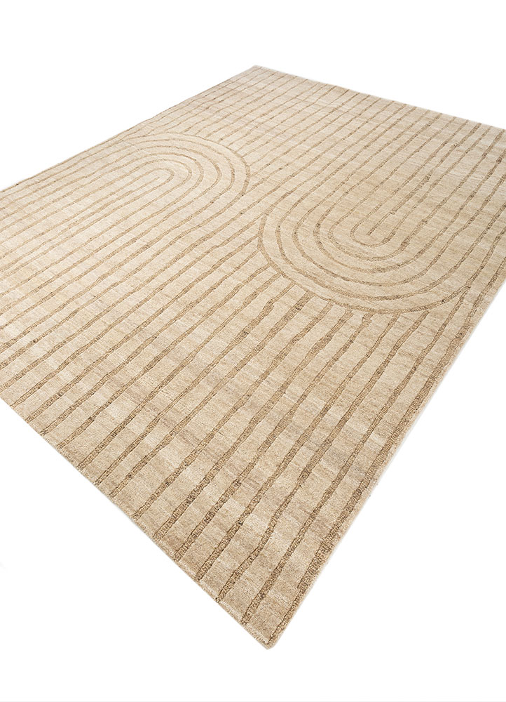 thyme gold wool hand knotted Rug - FloorShot