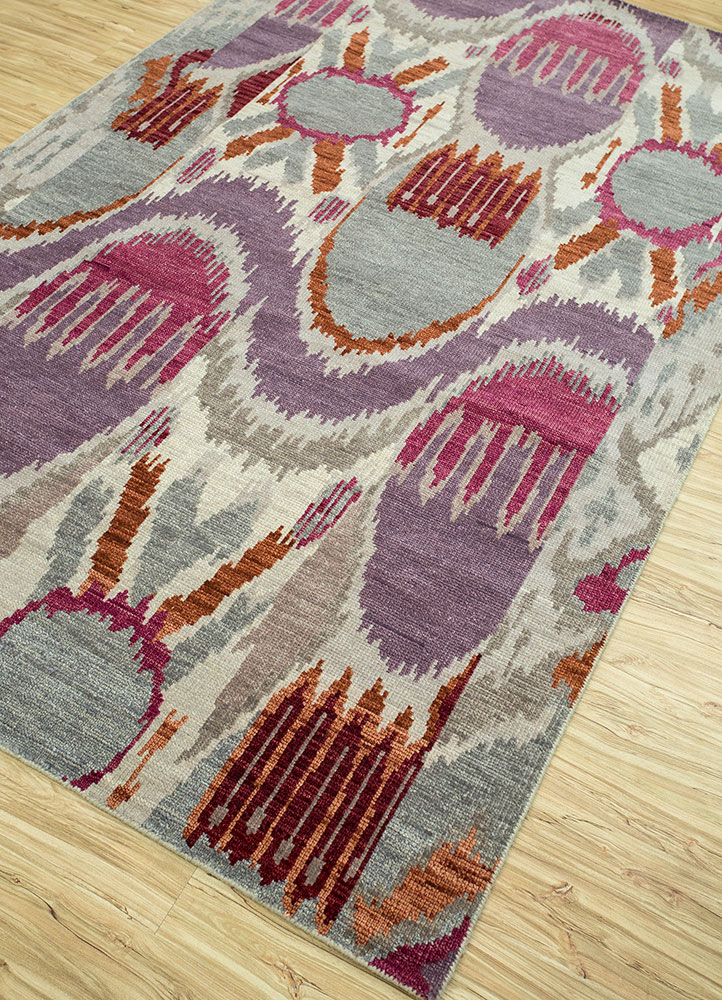 savana grey and black wool hand knotted Rug - FloorShot