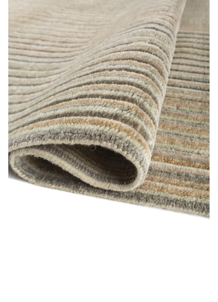 blythe ivory wool hand knotted Rug - FloorShot