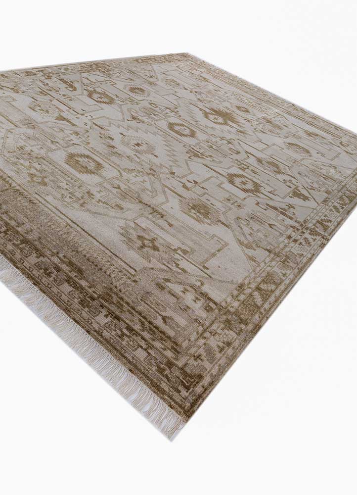 thyme ivory wool hand knotted Rug - FloorShot
