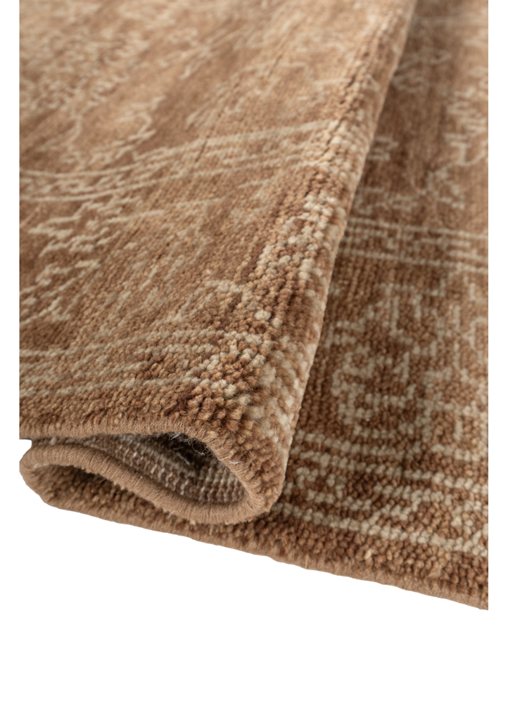 aprezo red and orange wool hand knotted Rug - FloorShot