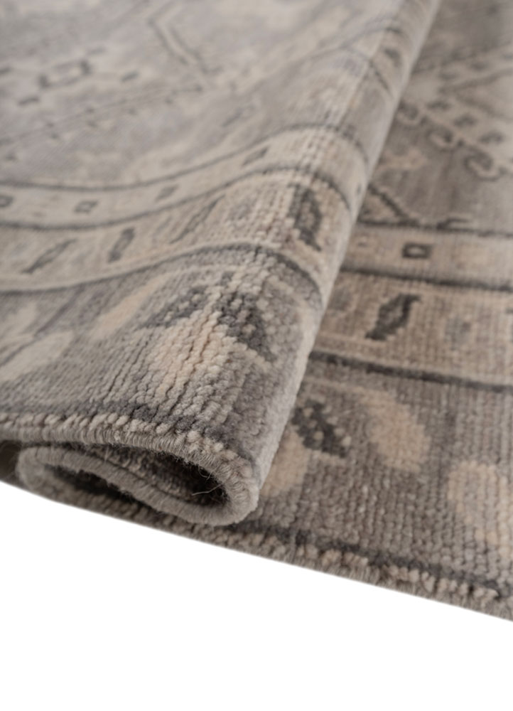 thyme blue wool hand knotted Rug - FloorShot