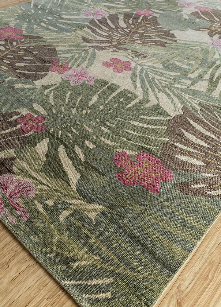 pansy multi wool hand knotted Rug - FloorShot