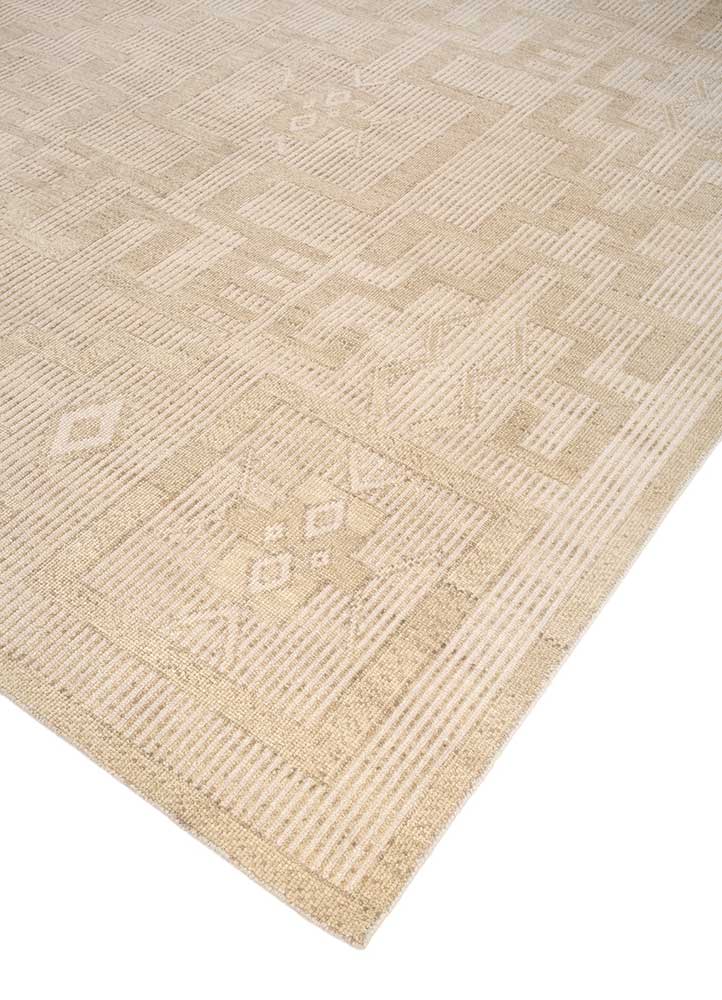 thyme ivory wool hand knotted Rug - FloorShot