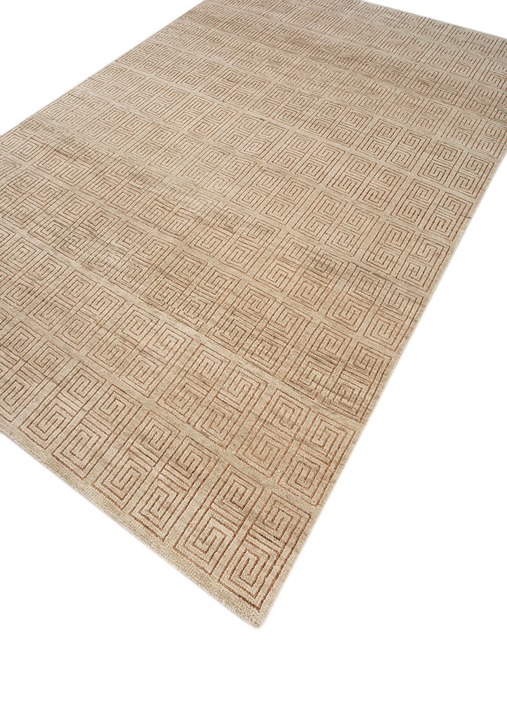 thyme gold wool hand knotted Rug - FloorShot