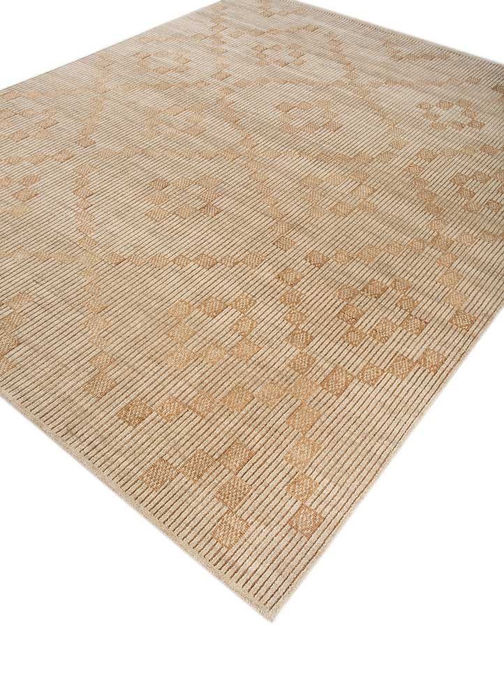 thyme gold wool hand knotted Rug - FloorShot