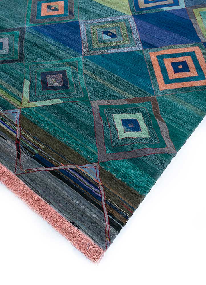 freedom manchaha green wool hand knotted Rug - FloorShot