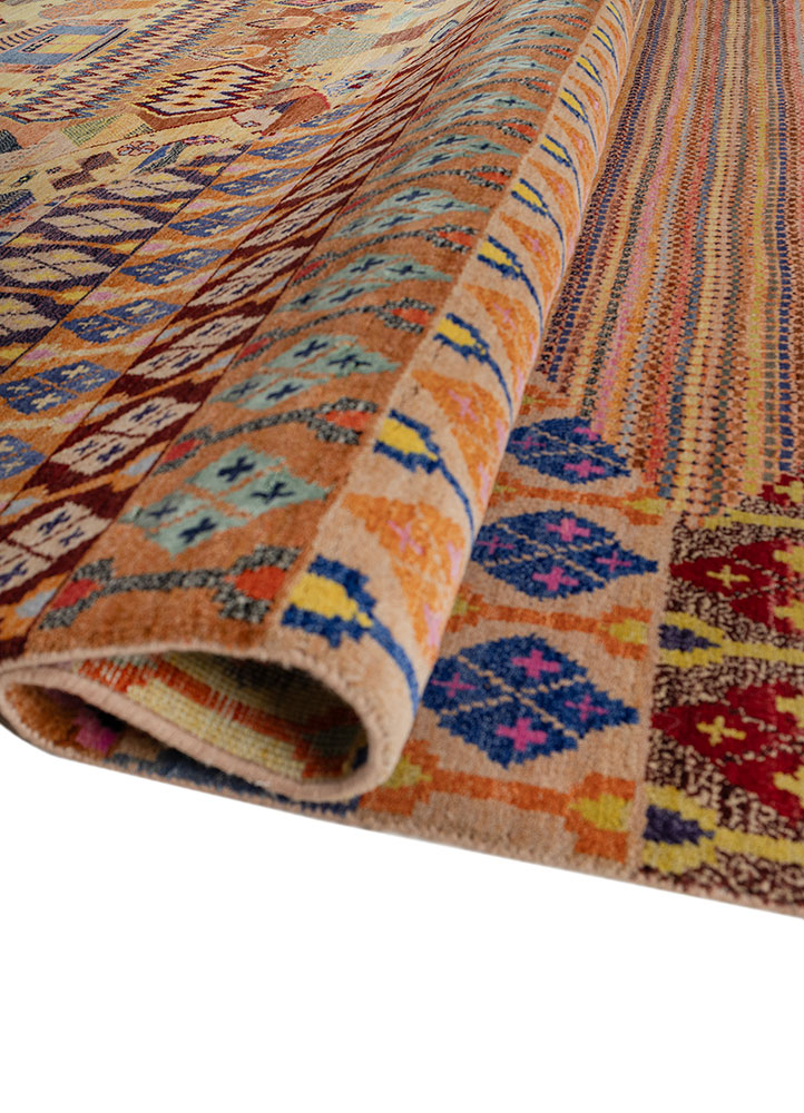 manchaha multi wool and bamboo silk hand knotted Rug - FloorShot