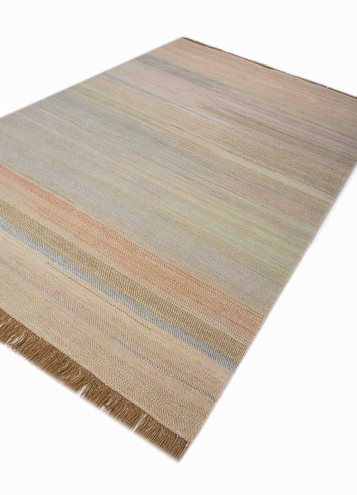 manchaha ivory wool and bamboo silk hand knotted Rug - FloorShot