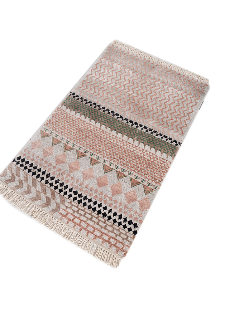 manchaha ivory wool and bamboo silk hand knotted Rug - FloorShot