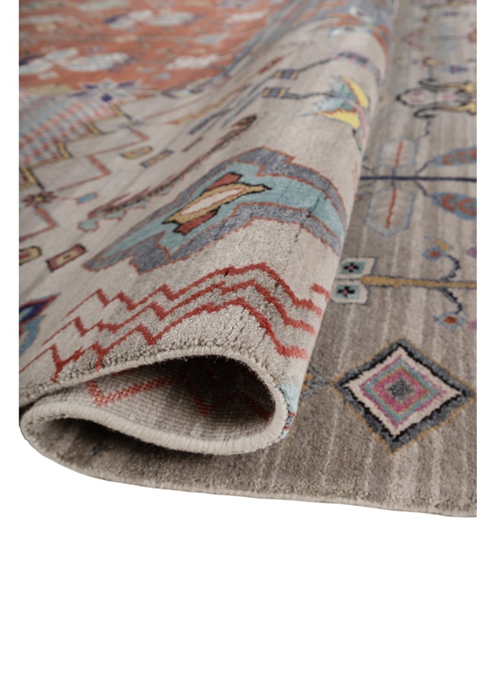 weaver art reserve grey and black wool and bamboo silk hand knotted Rug - FloorShot