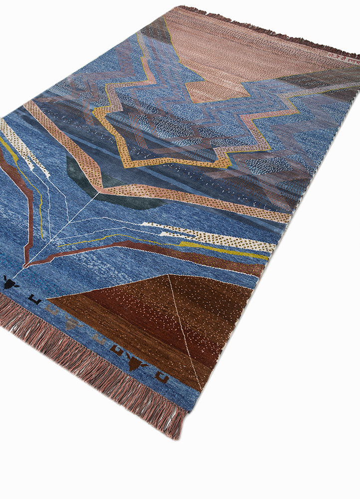 freedom manchaha ivory wool and bamboo silk hand knotted Rug - FloorShot