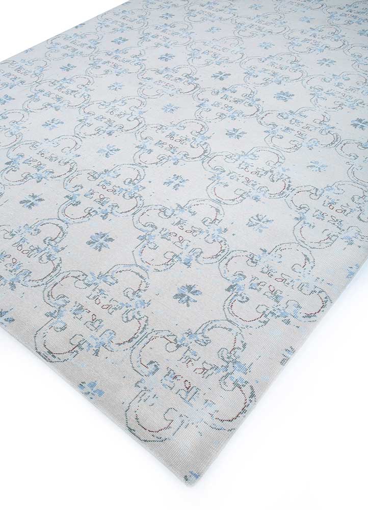 erbe grey and black wool hand knotted Rug - FloorShot