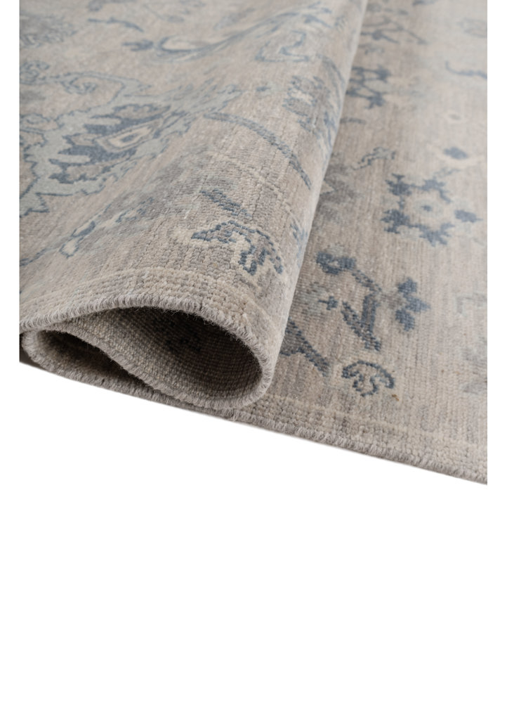 erbe grey and black wool hand knotted Rug - FloorShot
