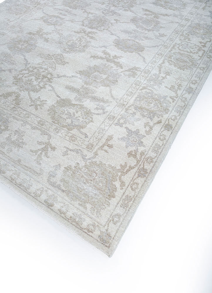 erbe ivory wool hand knotted Rug - FloorShot