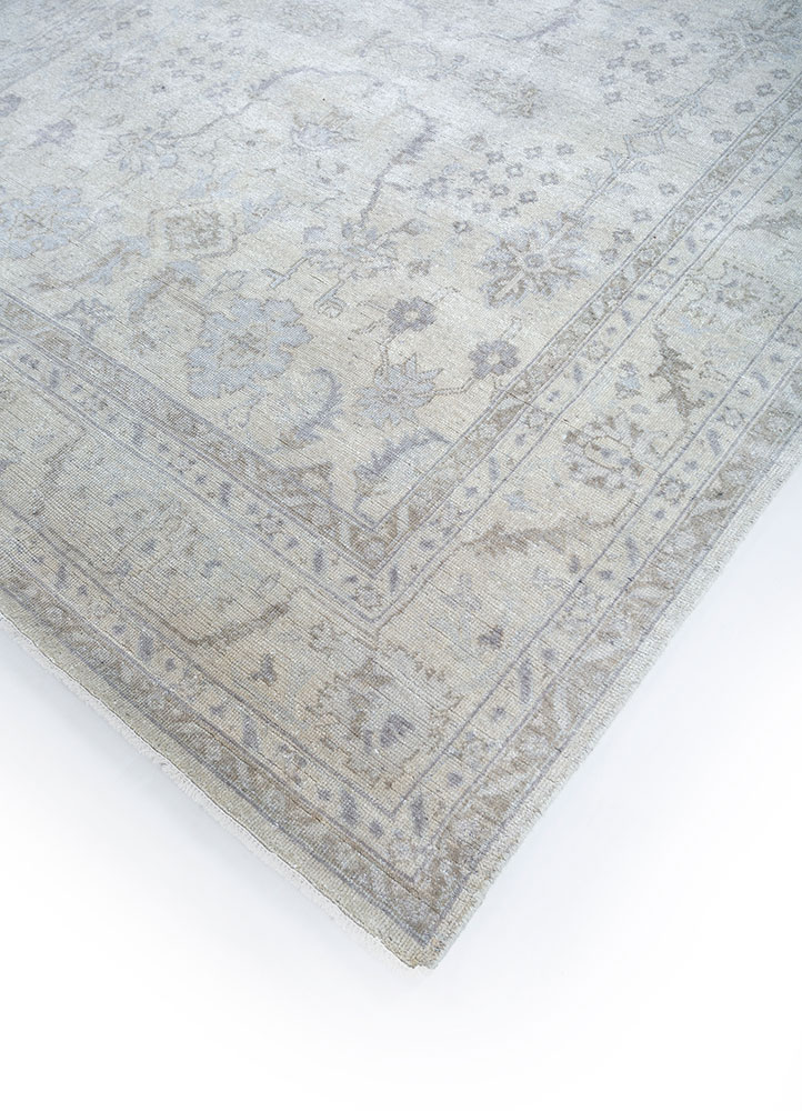 erbe ivory wool hand knotted Rug - FloorShot