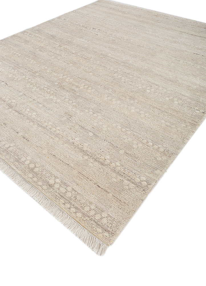 viscaya ivory afghan wool hand knotted Rug - FloorShot