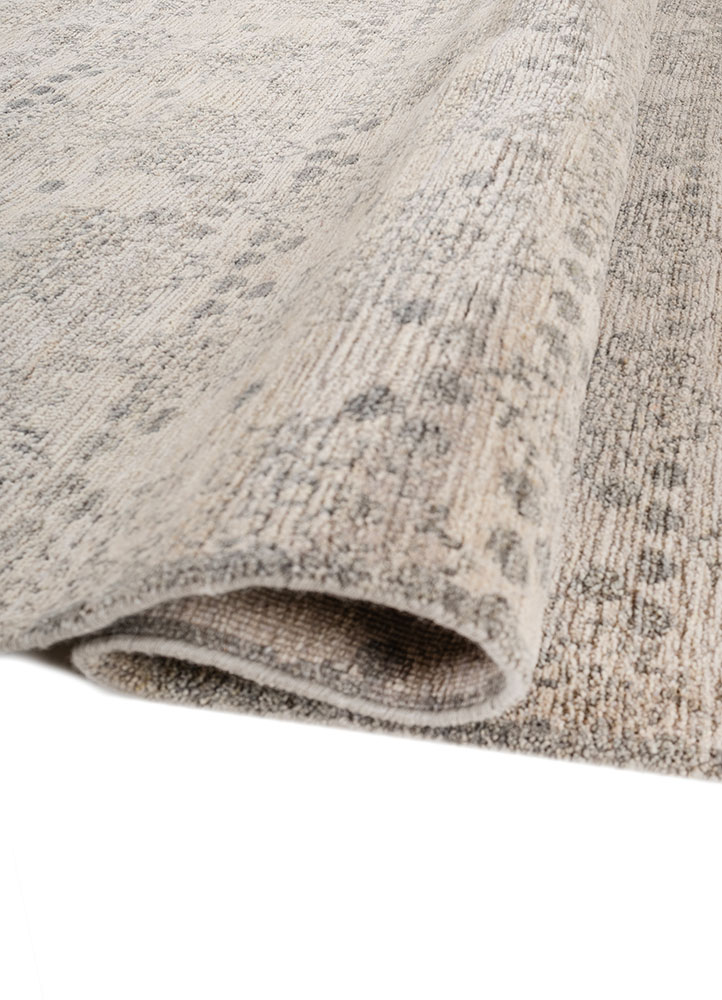 erbe ivory afghan wool hand knotted Rug - FloorShot