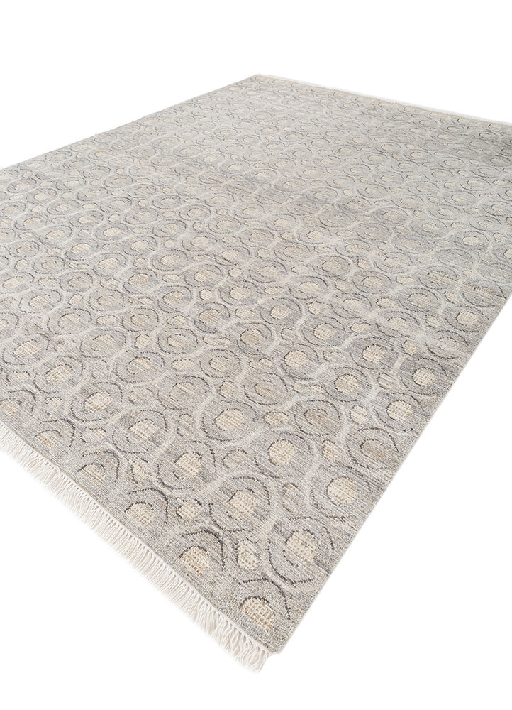 erbe grey and black afghan wool hand knotted Rug - FloorShot