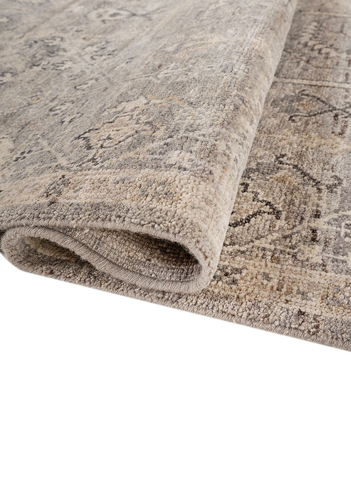 erbe grey and black afghan wool hand knotted Rug - FloorShot