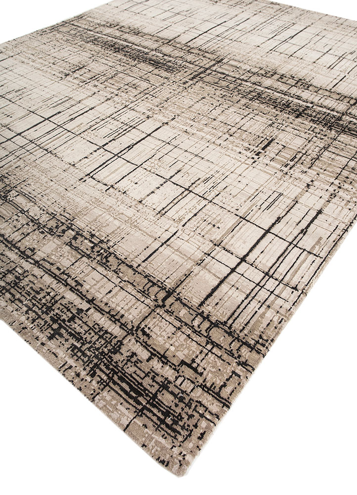 uvenuti ivory wool and bamboo silk hand knotted Rug - FloorShot