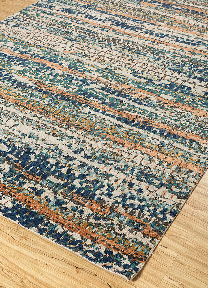 uvenuti beige and brown wool and bamboo silk hand knotted Rug - FloorShot