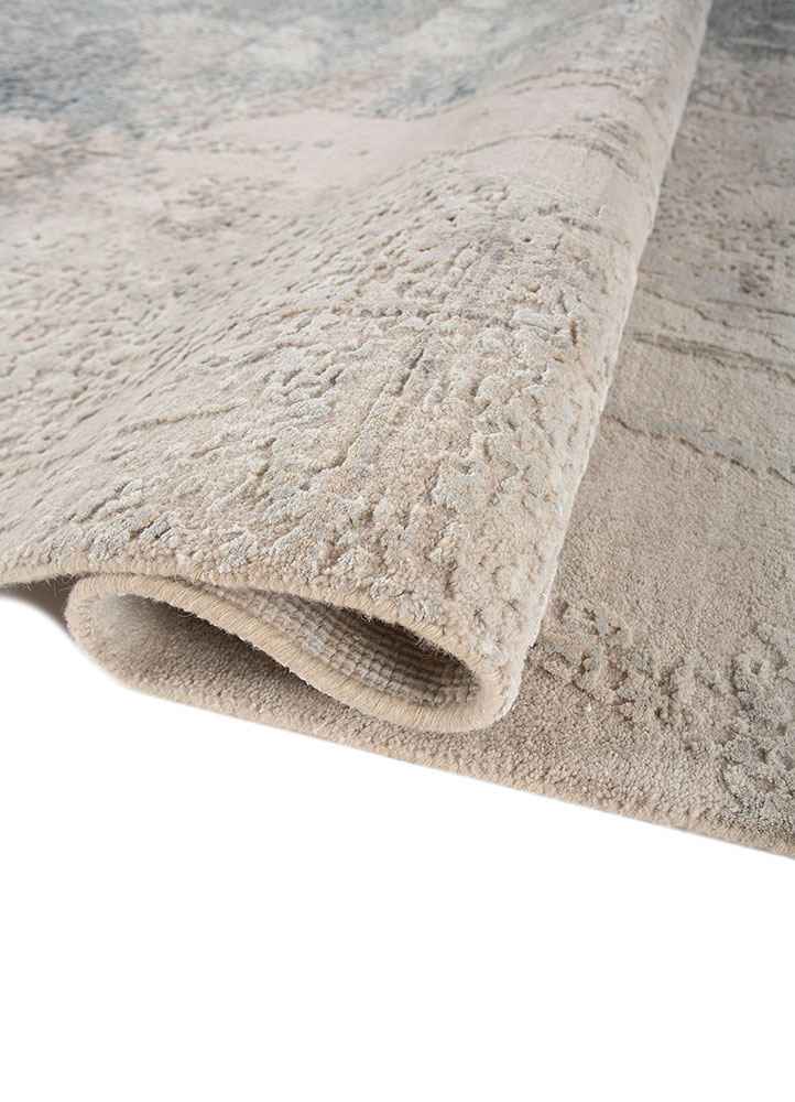 uvenuti ivory wool and bamboo silk hand knotted Rug - FloorShot