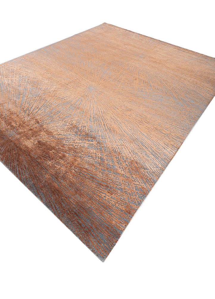 uvenuti blue wool and bamboo silk hand knotted Rug - FloorShot