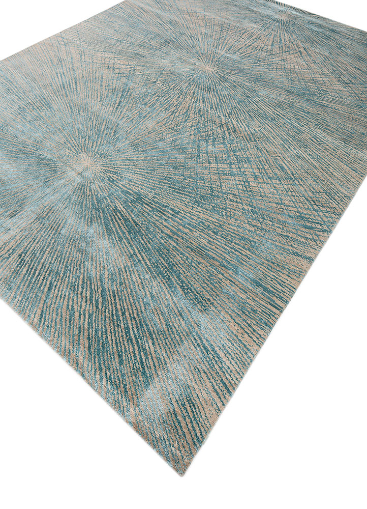 uvenuti beige and brown wool and bamboo silk hand knotted Rug - FloorShot