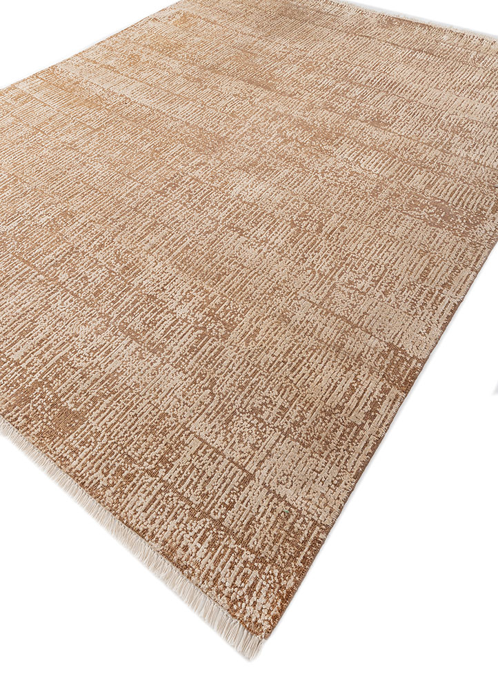 entropy red and orange wool and silk hand knotted Rug - FloorShot