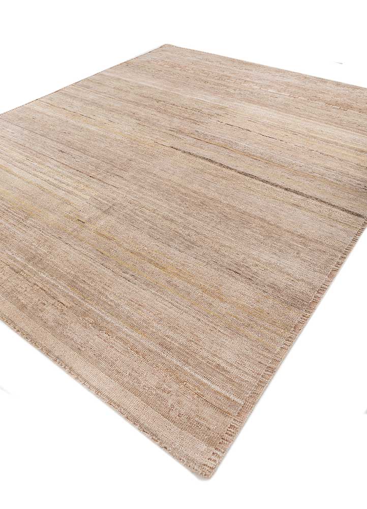 blythe beige and brown afghan wool hand knotted Rug - FloorShot