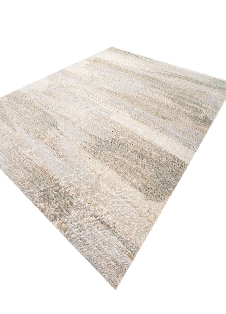 entropy grey and black wool hand knotted Rug - FloorShot