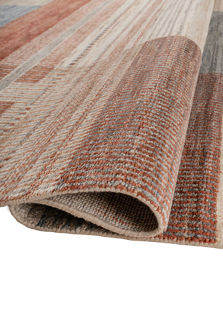 blythe ivory wool hand knotted Rug - FloorShot