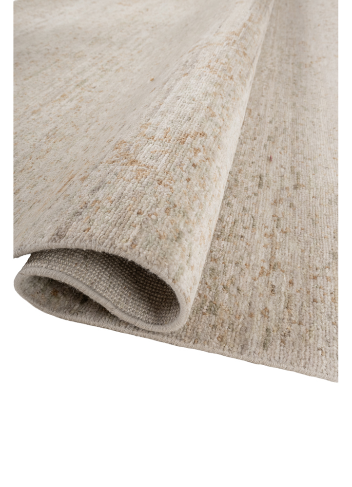 someplace in time ivory wool hand knotted Rug - FloorShot