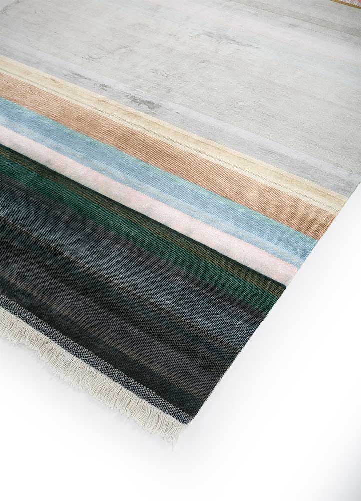 manchaha ivory silk hand knotted Rug - FloorShot