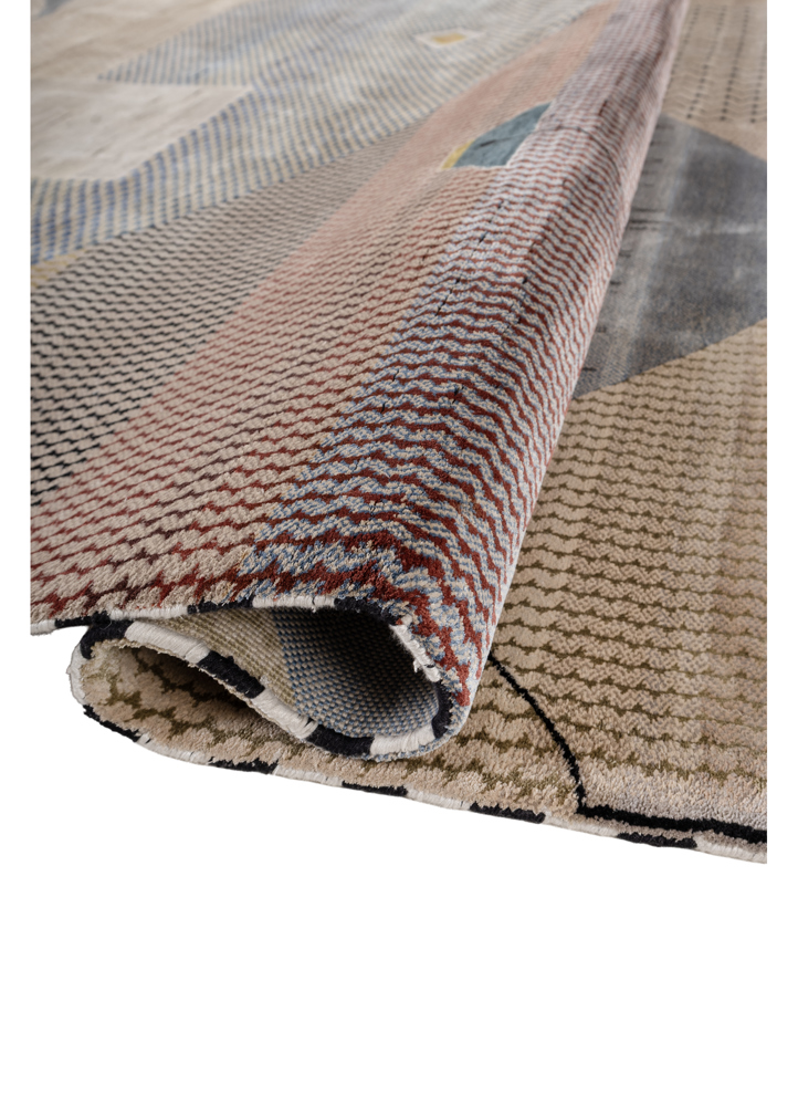 freedom manchaha ivory silk hand knotted Rug - FloorShot